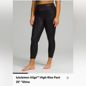 Lululemon Align 25” high rise legging- shine